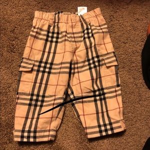 Burberry boys pants 9/12 months
